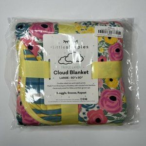 Little Sleepies Secret Garden Triple Layer Cloud Blanket Large 50" x 50" Floral